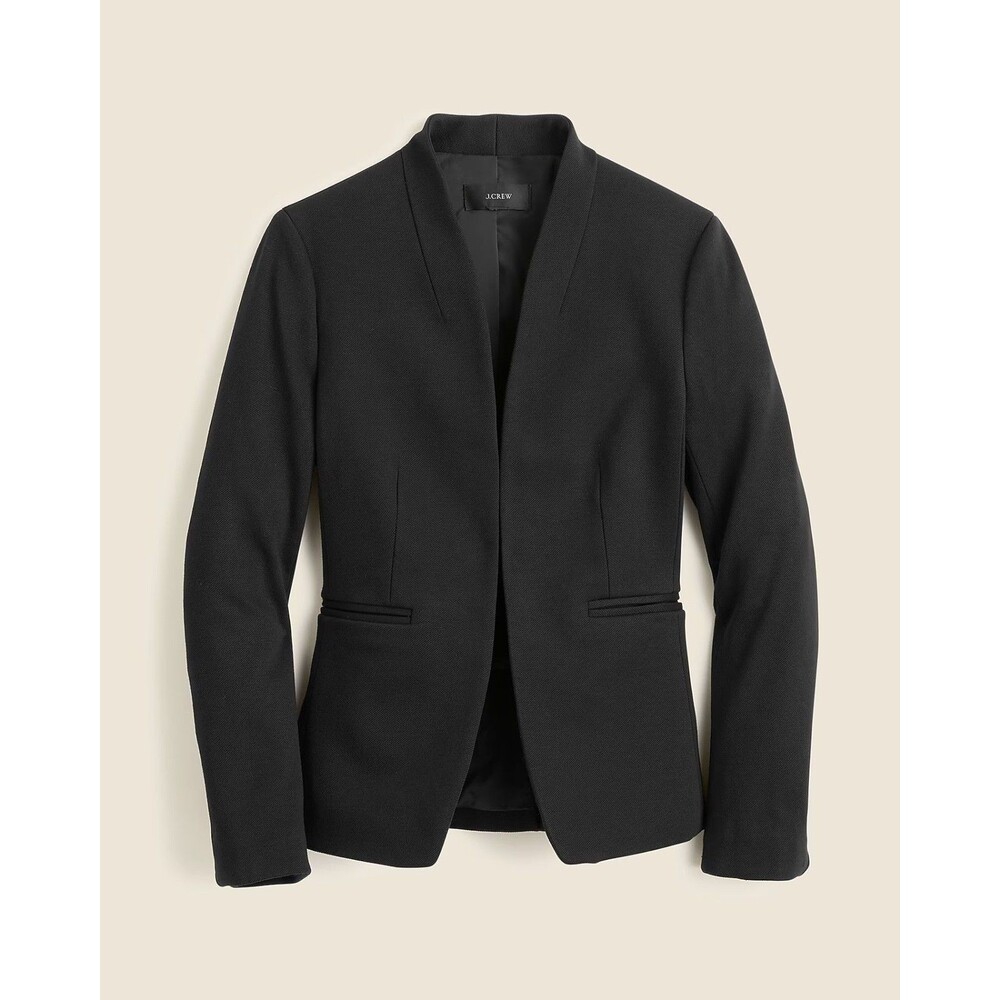 J. Crew Women's Going-out Blazer Stretch Twill sise 12 Gray Collarless